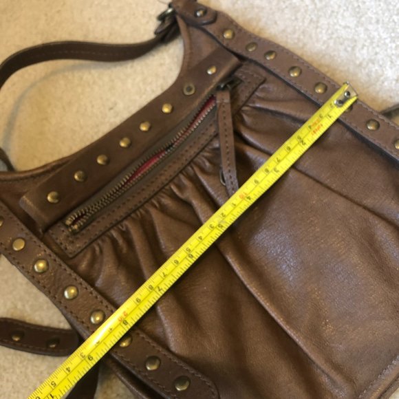 Juicy Couture THINK Brown Taupe Leather Crossbody Bag - Picture 8 of 16